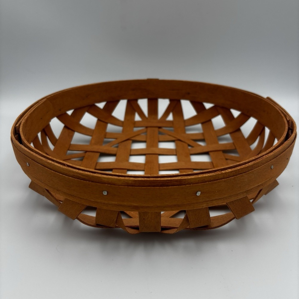 VTG Gerald Henn Round Tobacco Basket 10" - NO LINER - Artisan Signed 2003